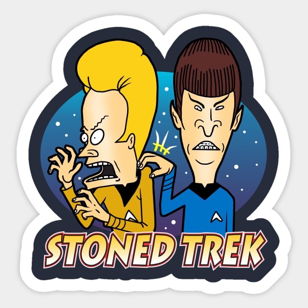 Stoned Trek Sticker by the Mad Artist